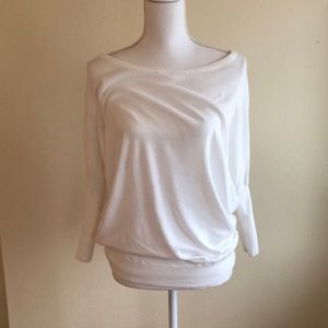 Express 💯 Cotton White Versatile light Sweater SEE PICS